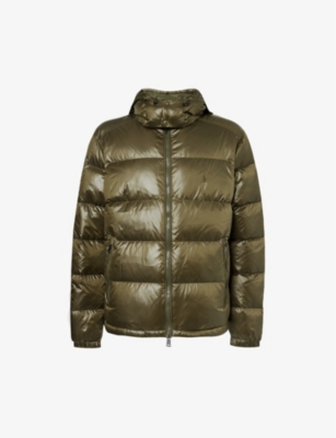 POLO RALPH LAUREN: Flint logo-embroidered recycled-nylon and recycled-down jacket