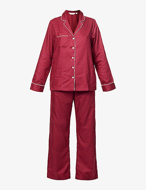 DEREK ROSE: Kate polka-dot cotton pyjamas