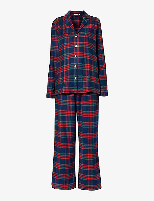 DEREK ROSE: Kelburn checked cotton pyjama set