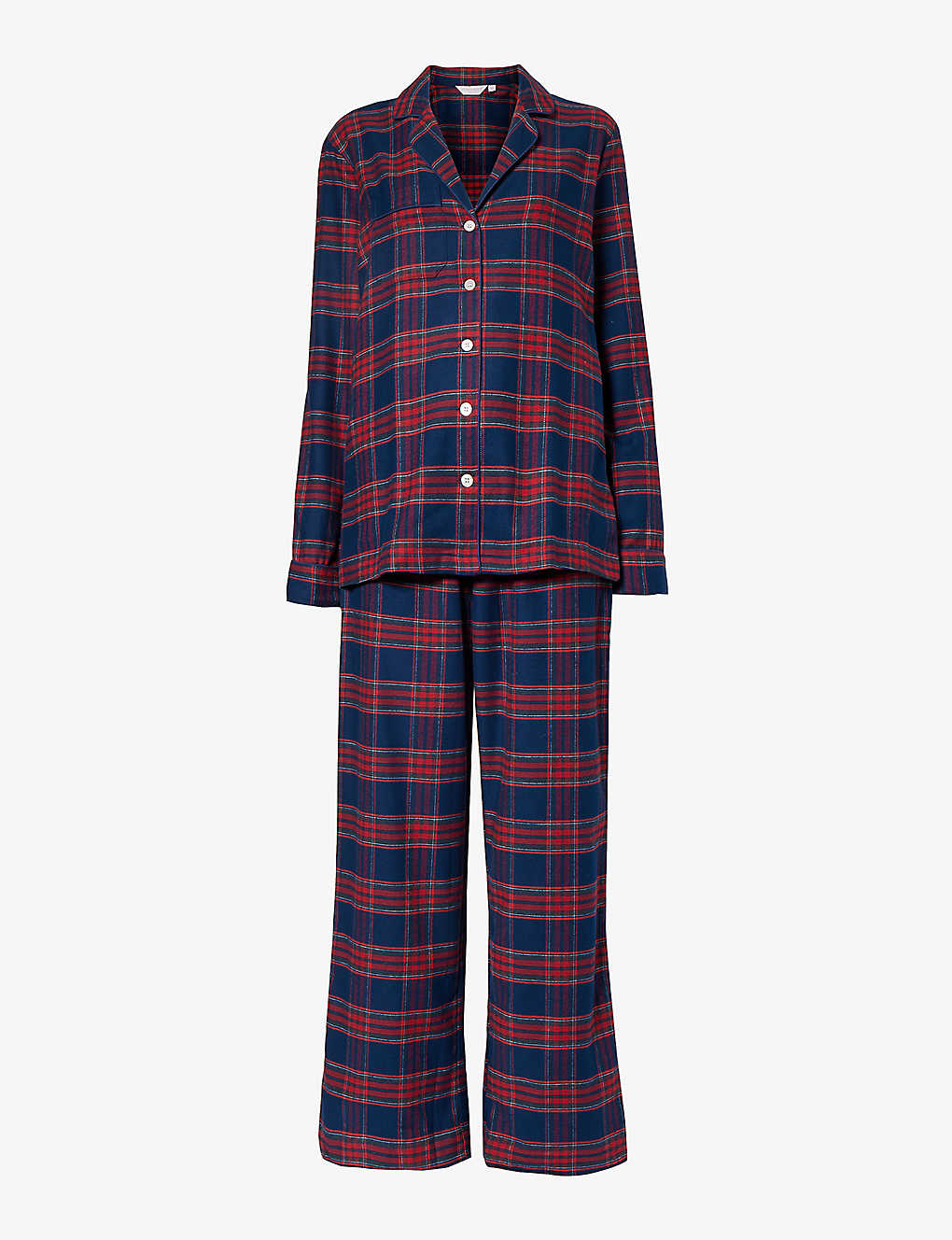 Derek Rose Womens Multi Kelburn Checked Cotton Pyjama Set