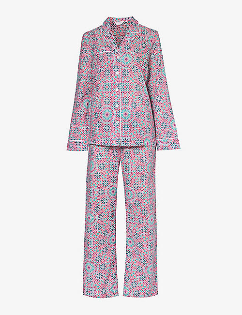 DEREK ROSE: Ledbury patterned cotton pyjama set