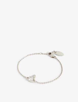 VIVIENNE WESTWOOD JEWELLERY: Reina brass and cubic zirconia bracelet