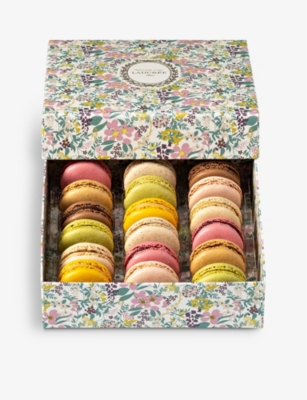 LADUREE: Floral assorted macarons gift box of 18