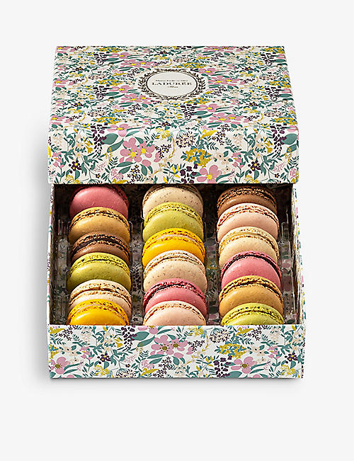 LADUREE: Floral assorted macarons gift box of 18
