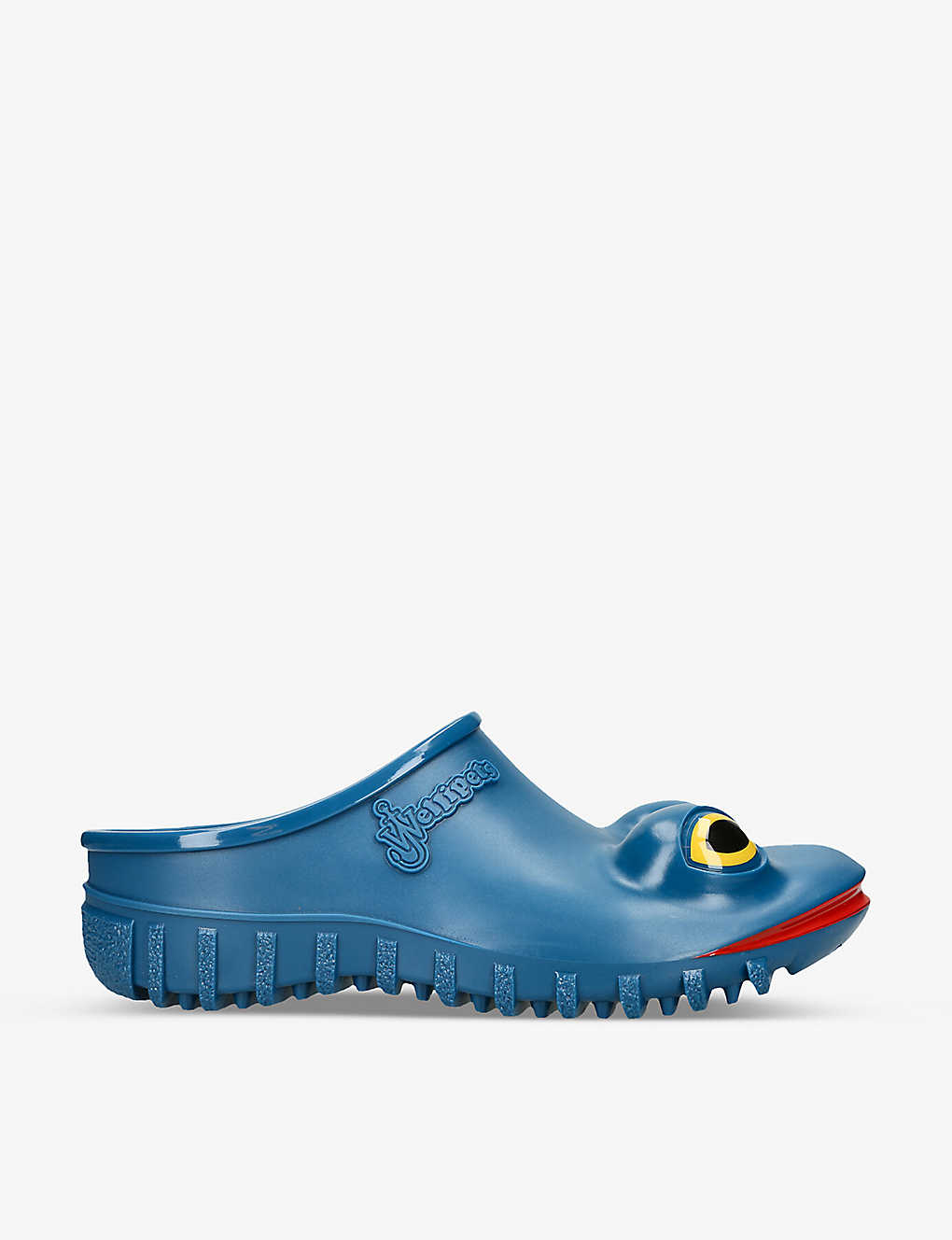JW ANDERSON JW ANDERSON MEN'S BLUE X WELLIPETS FROG HAND-PAINTED PVC CLOGS