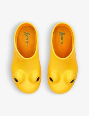 Shop Jw Anderson X Wellipets Frog Hand-painted Pvc Clogs In Yellow