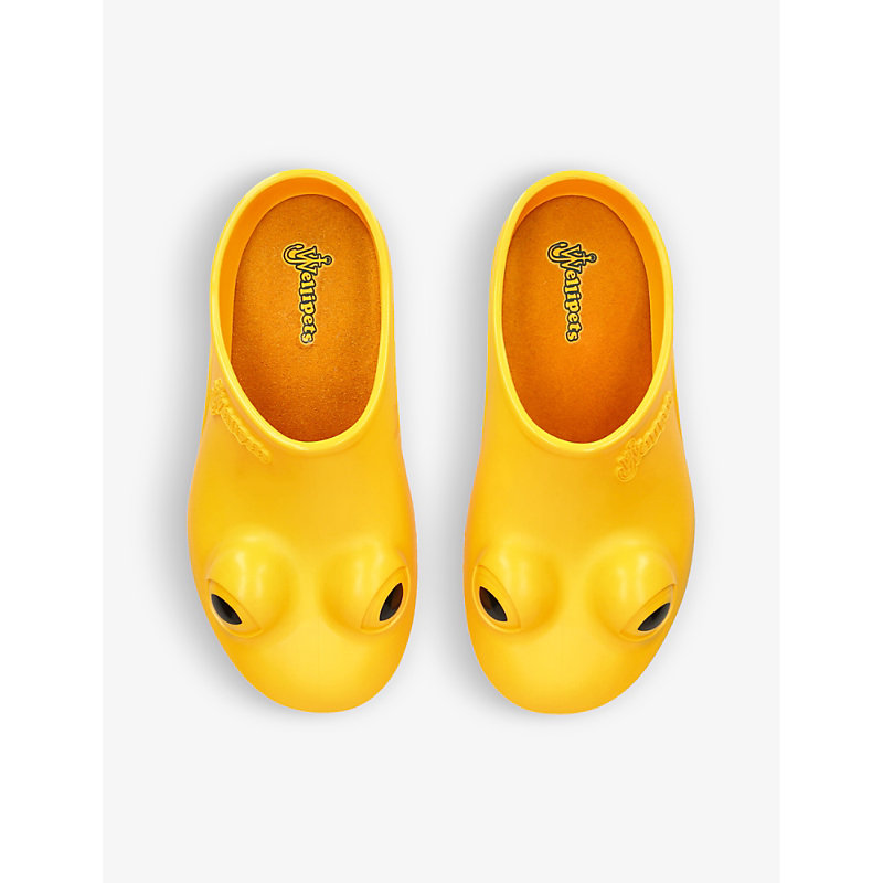 Shop Jw Anderson Yellow X Wellipets Frog Hand-painted Pvc Clogs