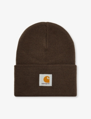 Carhartt Logo-patch Knitted Beanie In Buckeye