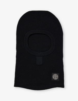 STONE ISLAND: Classic brand-patch wool balaclava