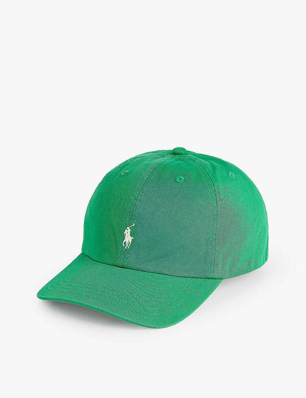 Polo Ralph Lauren Kids' Brand-embroidered Wide-brim Cotton-twill Cap In Green