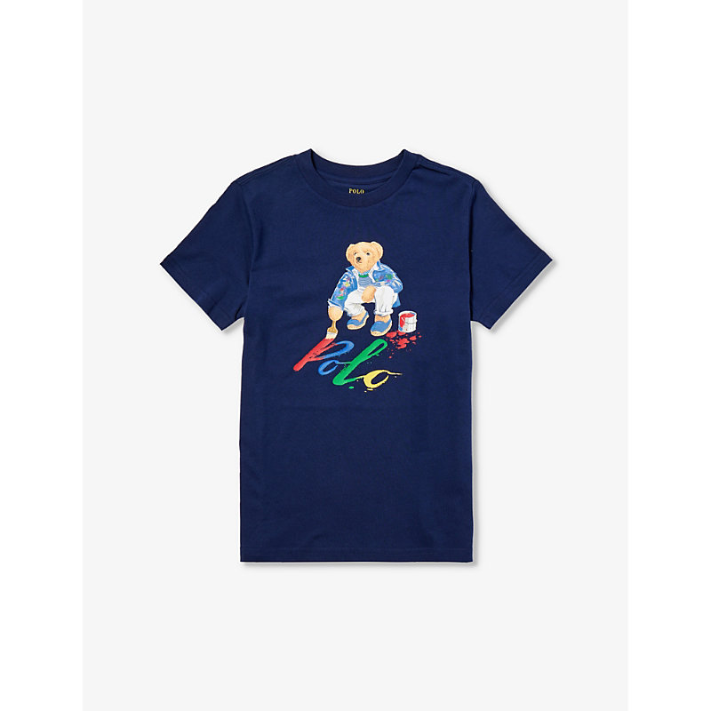 Polo Ralph Lauren Kids' Brand-print Cotton-jersey T-shirt 2-7 Years In Navy
