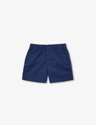 POLO RALPH LAUREN: Baby Boy brand-embroidered drawstring-waist stretch-cotton shorts