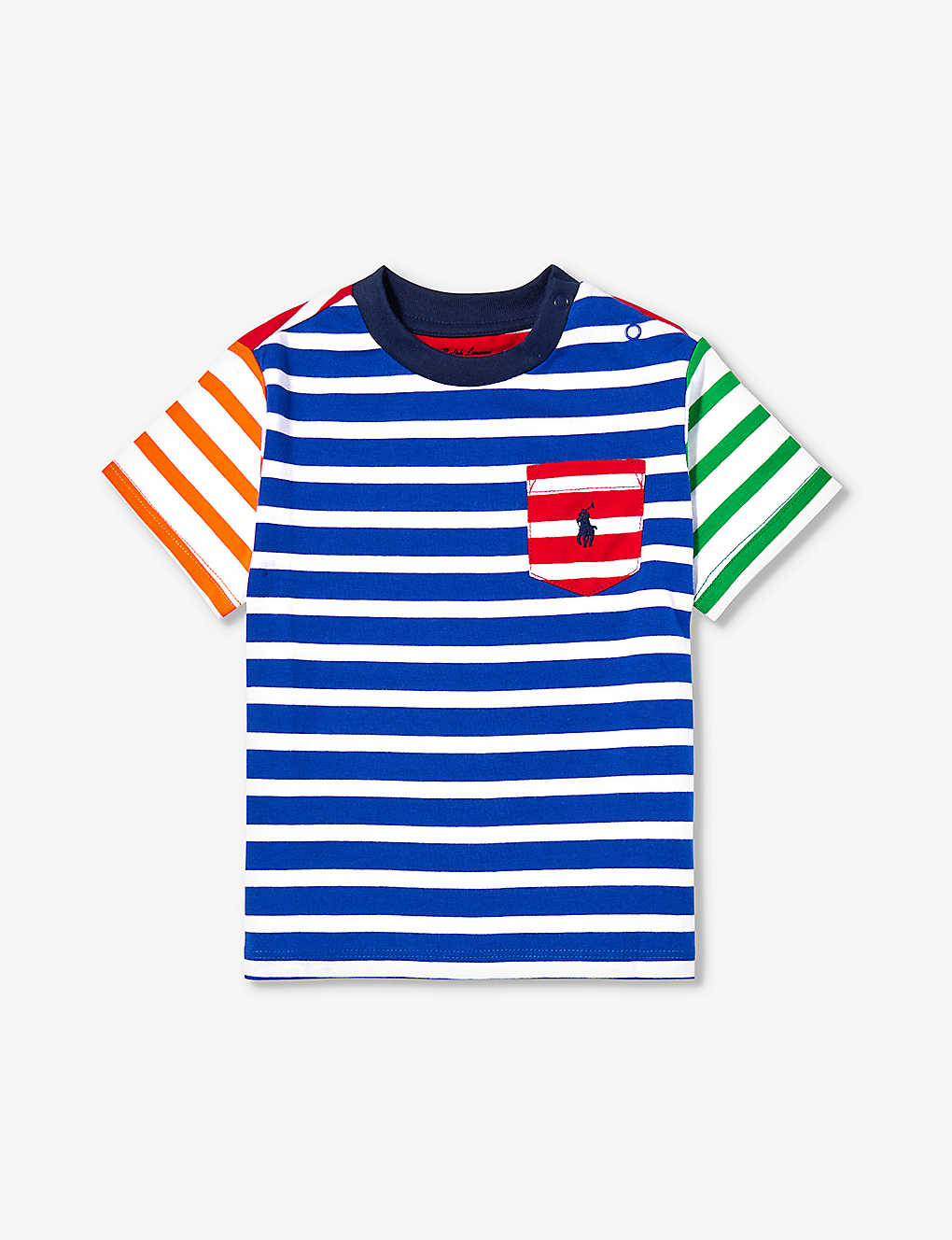 Polo Ralph Lauren Kids' Brand-embroidered Cotton-jersey T-shirt 3-24 Months In Blue Mu