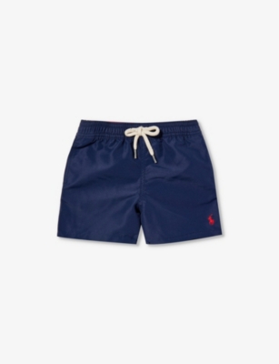 POLO RALPH LAUREN: Brand-embroidered recycled-polyester swim shorts 3-24 months