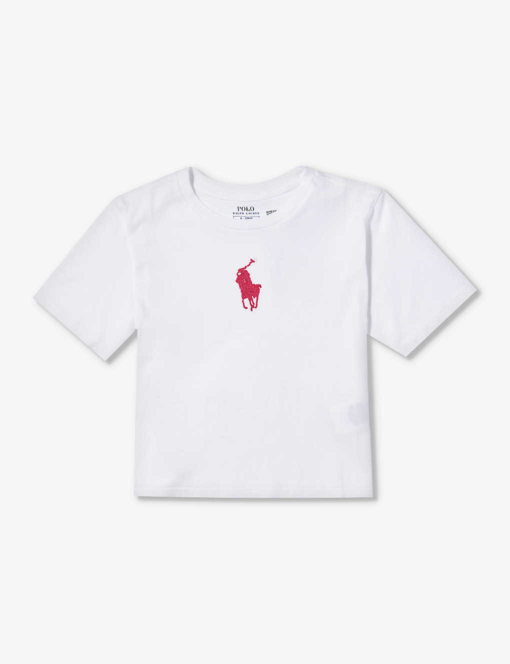 Polo Ralph Lauren Boys White Kids Brand-embroidered Cotton-jersey T-shirt 4-6 Years