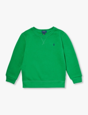 POLO RALPH LAUREN: Boys' logo-embroidered cotton-blend sweatshirt