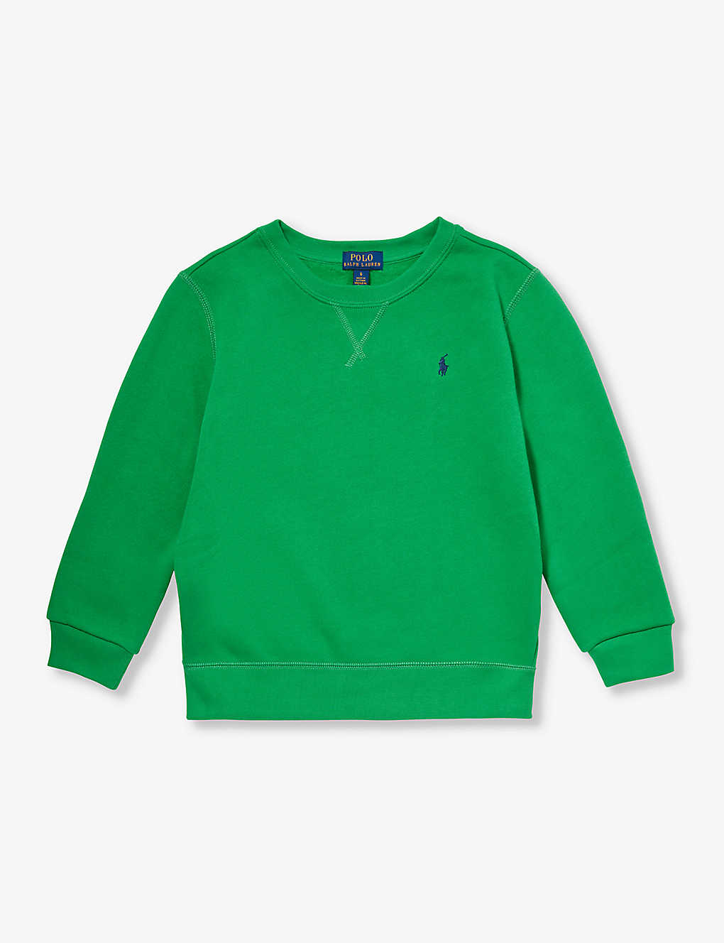 Polo Ralph Lauren Boys Green Kids Boys' Logo-embroidered Cotton-blend Sweatshirt