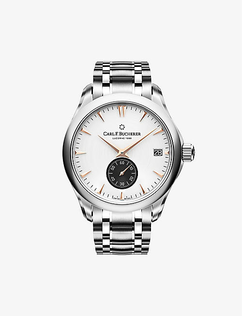 CARL F BUCHERER: 00.10924.08.13.21 Manero Peripheral stainless-steel automatic watch