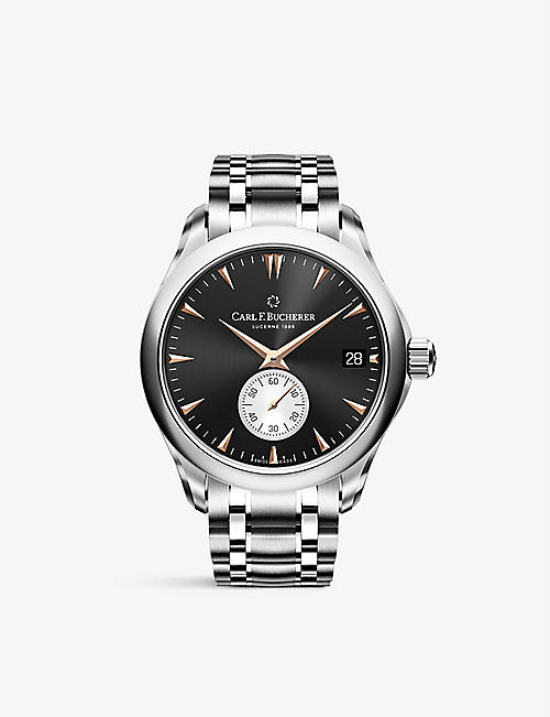 CARL F BUCHERER: 00.10924.08.33.21 Manero Peripheral stainless-steel automatic watch