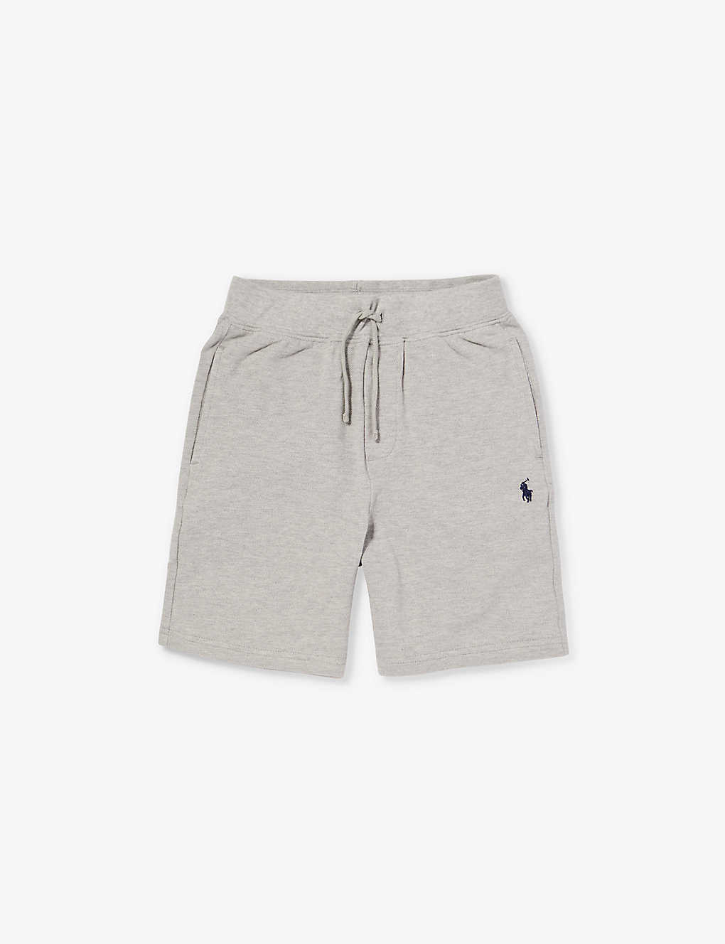 Polo Ralph Lauren Boys Grey Htr Kids Logo-embroidered Drawstring Cotton-pique Shorts 2-14 Years