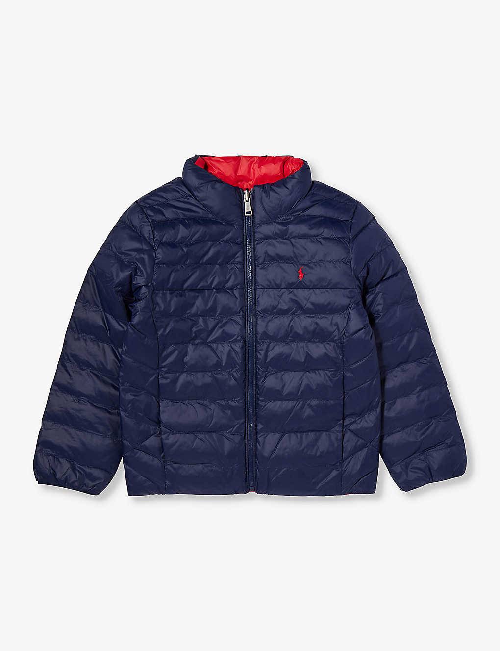 Polo Ralph Lauren Boys Navy Kids Terra Brand-embroidered Recycled-nylon Jacket 4-14 Years