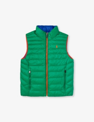 Polo Ralph Lauren Boys Multi Kids Terra Brand-embroidered Recycled-nylon Gilet 4-14 Years In Multi-coloured