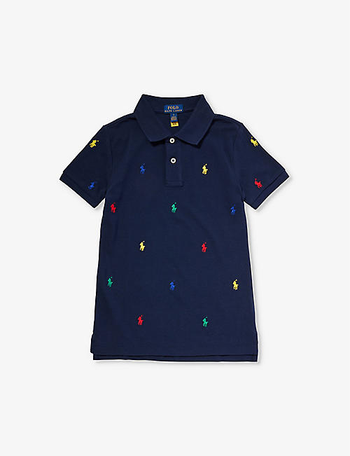 POLO RALPH LAUREN: Boys' logo-embroidered cotton polo shirt