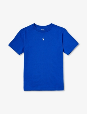 Polo Ralph Lauren Boys Blue Kids Brand-embroidered Cotton-jersey T-shirt 2-7 Years