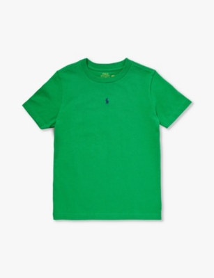 POLO RALPH LAUREN: Boys' logo-embroidered cotton-jersey T-shirt