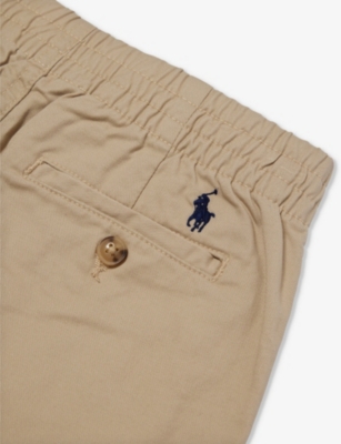 Shop Polo Ralph Lauren Boys Khaki Kids Boys' Prepster Regular-fit Straight-leg Cotton Trousers