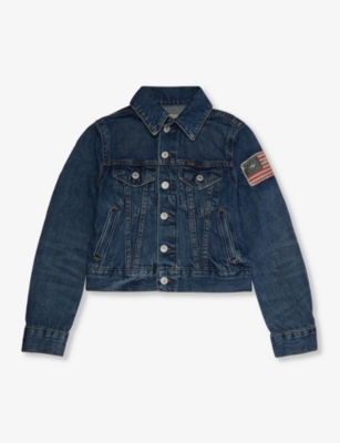 POLO RALPH LAUREN: Boy's Trucker brand-patch denim jacket