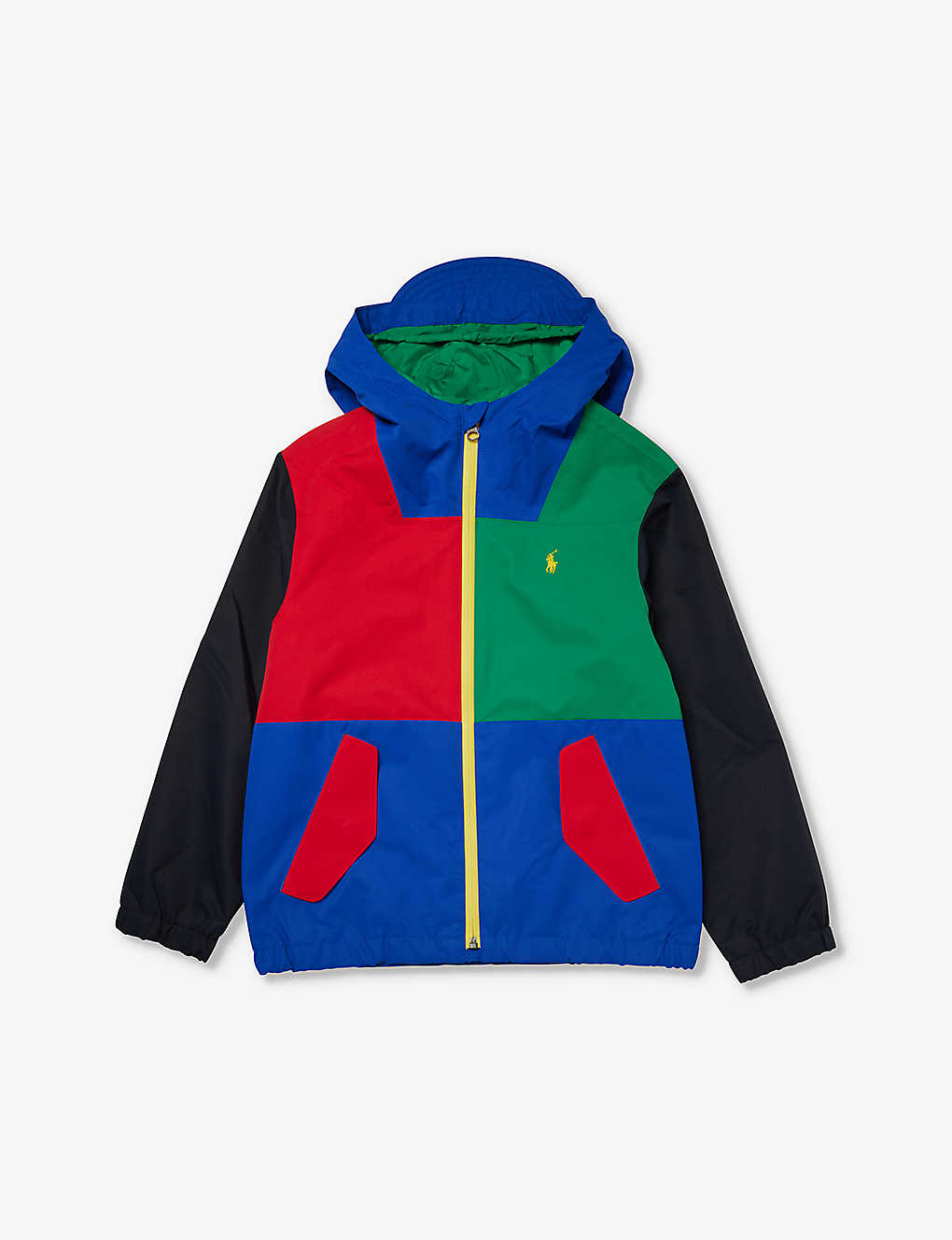 Polo Ralph Lauren Boys Multi Kids Portland Brand-embroidered Colour-block Recycled-polyester Jacket