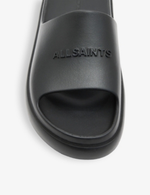 Allsaints Dune Slip On Logo Slides In Black
