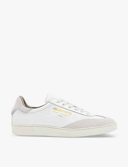 ALLSAINTS: Thelma logo-embossed low-top leather trainers