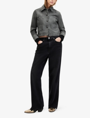 ALLSAINTS: Remy patch-pocket suede trucker jacket