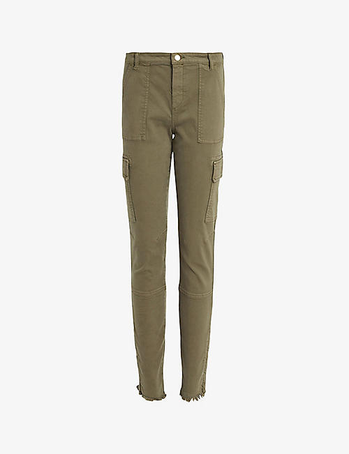 ALLSAINTS: Duran mid-rise skinny stretch-cargo jeans