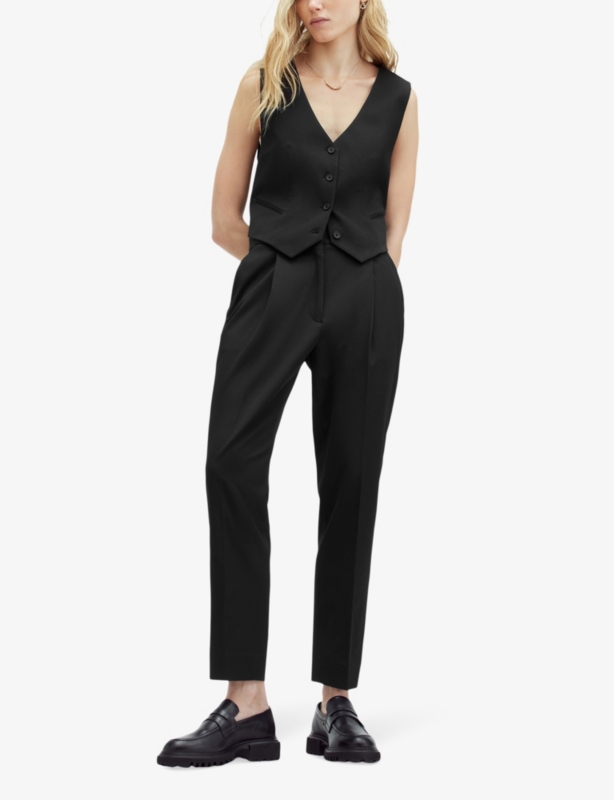 Nellie Slim-Fit V-Neck Woven Waistcoat