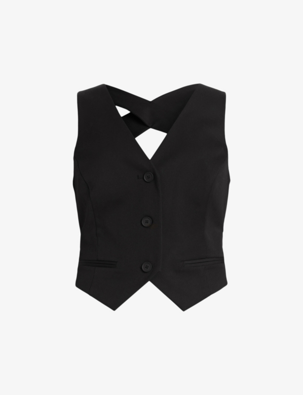 Nellie Slim-Fit V-Neck Woven Waistcoat