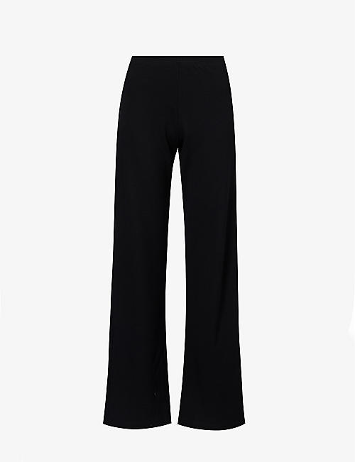 LESET: Rio wide-leg mid-rise stretch woven-blend trousers