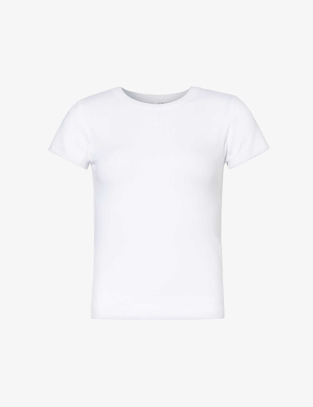 Leset Womens White Kelly Slim-fit Stretch Cotton-jersey T-shirt