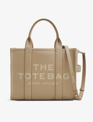 Shop Marc Jacobs The Leather Medium Tote Bag In Camel