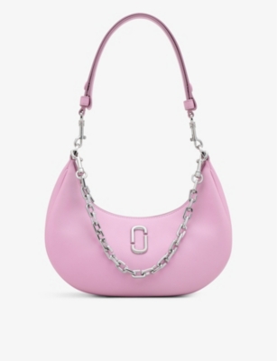Shop Marc Jacobs The Curve Leather Shoulder Bag In Fluro Candy