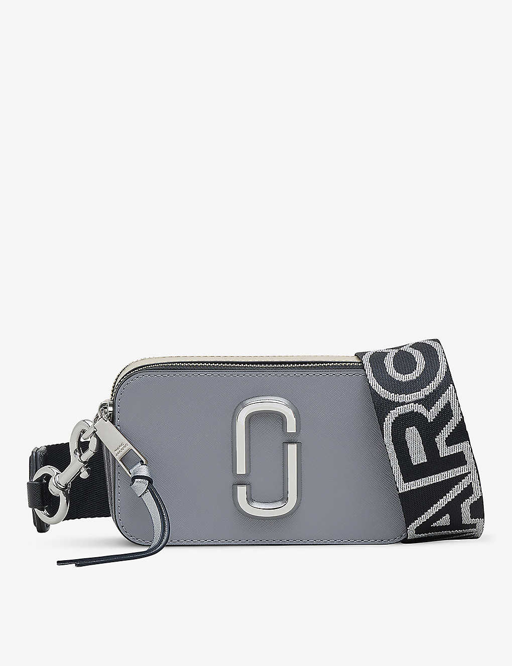 Marc Jacobs Snapshot Leather Cross-body Bag In Wolf Grey/multi