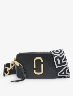 Shop Marc Jacobs Women's Black/multi Snapshot Leather Cross-body Bag