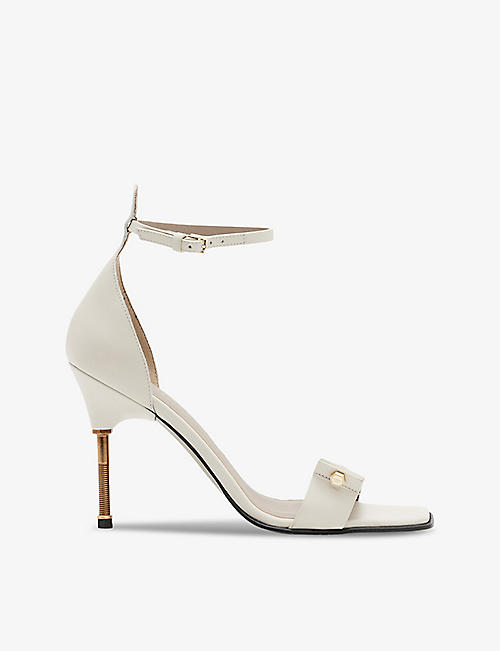 ALLSAINTS: Betty metal-hardware heeled leather sandals