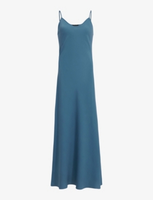 Allsaints Bryony Sleeveless Dress In Petrol Blue