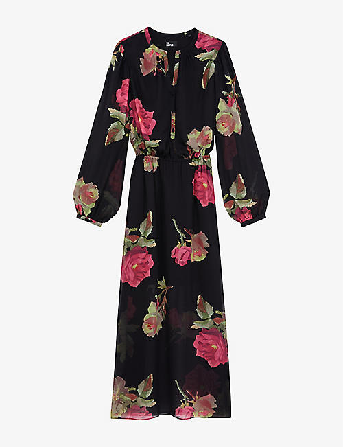 THE KOOPLES: Floral-print woven maxi dress
