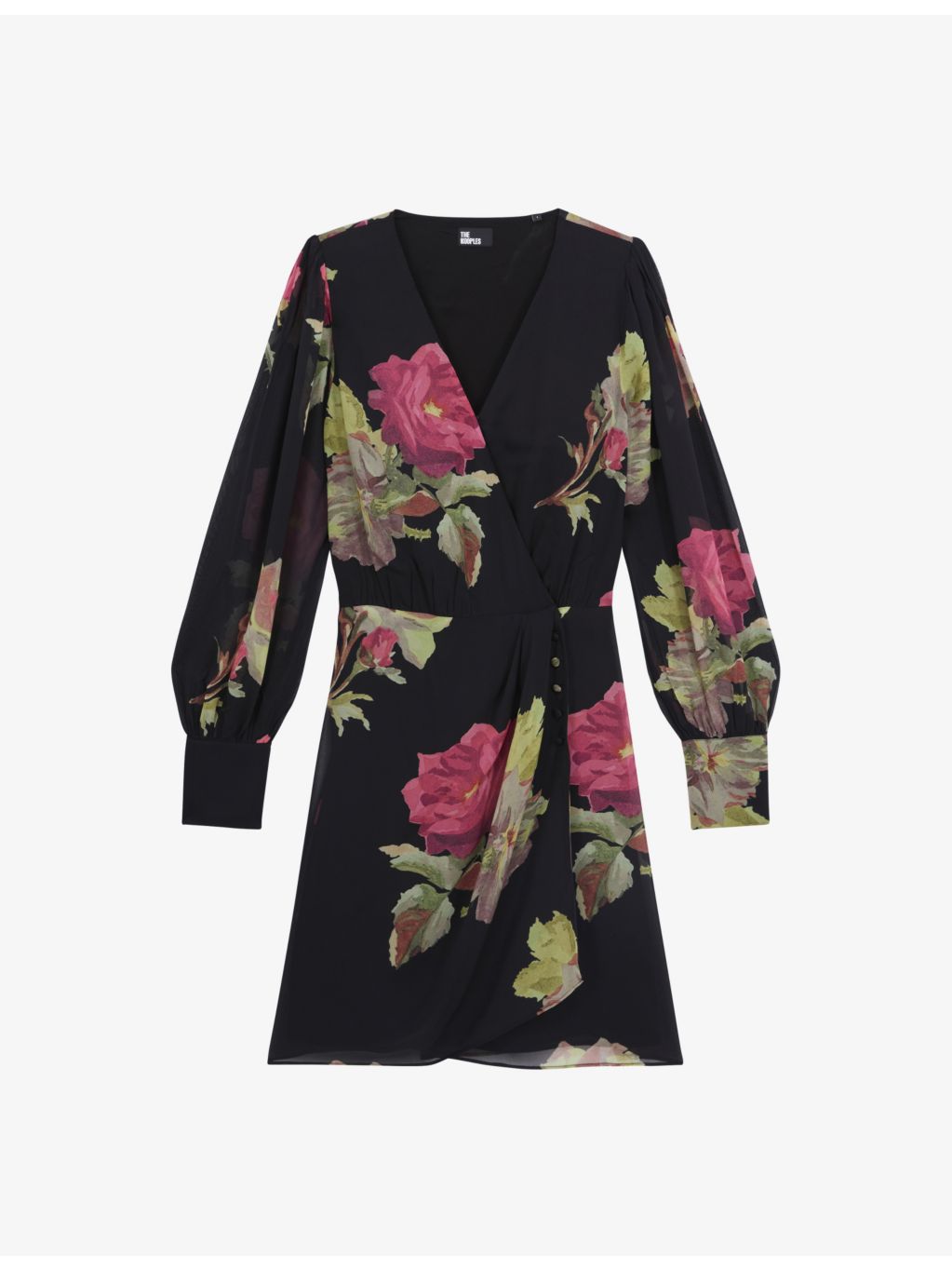 THE KOOPLES - Floral-print wrap-front woven mini dress
