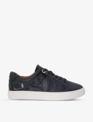 DUNE: Elodie faux-leather low-top trainers