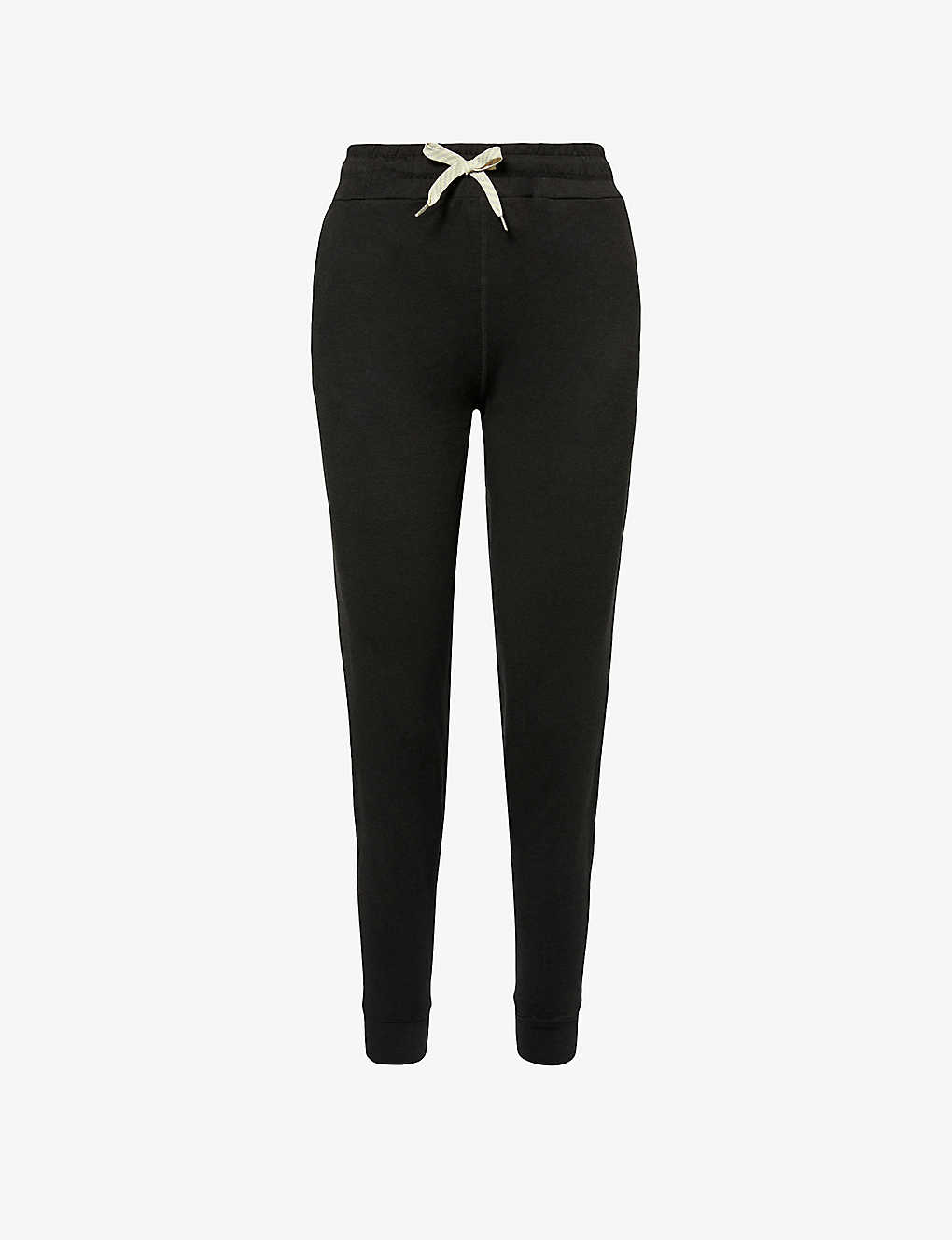Vuori Womens Black Heather Performance Tapered-leg Stretch-recycled Polyester Jogging Bottoms